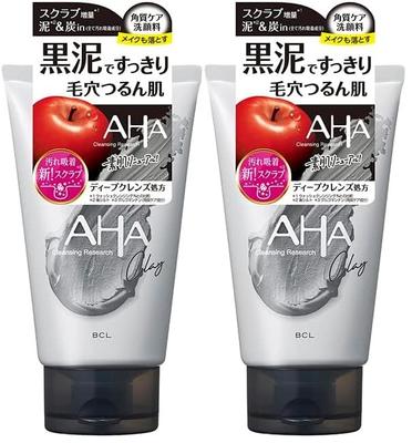 [2-Pack] AHA Cleansing Research Wash Cleansing (Wash Cleansing Black) BLACK Set [AHA Black Clay 120g]