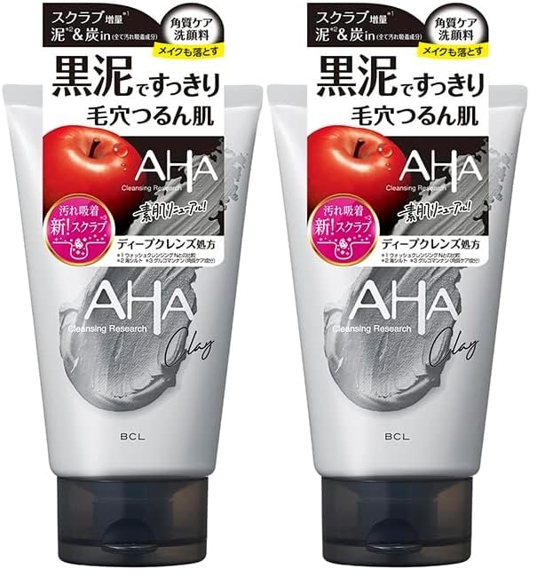 [2-Pack] AHA Cleansing Research Wash Cleansing (Wash Cleansing Black) BLACK Set [AHA Black Clay 120g]