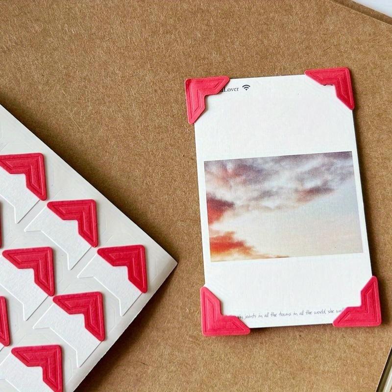 24pcs/sheet Self-adhesive Album Corner Sticker DIY scrapbook accessories, multi-color optional, memory preservation and production