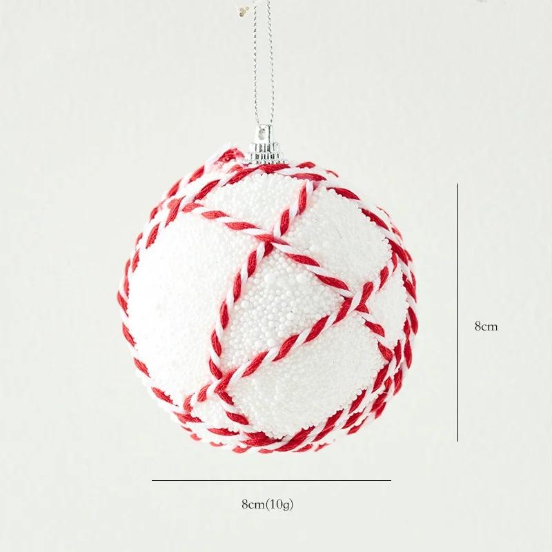 Candy Cane Christmas Tree Large Decoration Red White Velvet Lollipop Ball Pendant Luxury Hanging 2025 Xmas New Year Party Decors