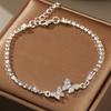 925 Sterling Silver Butterfly Bracelet For Women Fashion Luxury Rhinestone Charm Bracelets Versatile Bling Jewelery Party Gifts