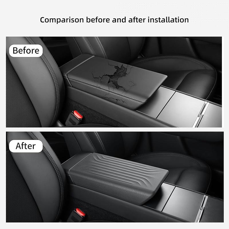 For Tesla Model YL 6 Seat Center Console Armrest Box Protect Cover Second Row Armrest Elbow Support Anti-Scratch Protection Case