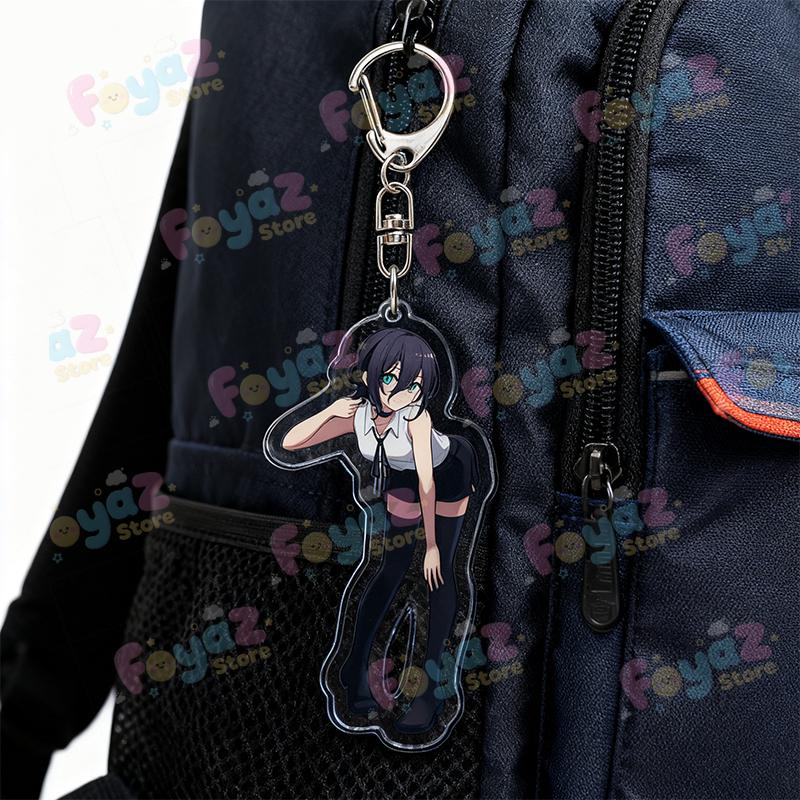 Anime Reze Art Keychain Accessories Bag Charms Devil Manga Women Keyrings Jewelry Csm Chibi Fans Freinds Gift