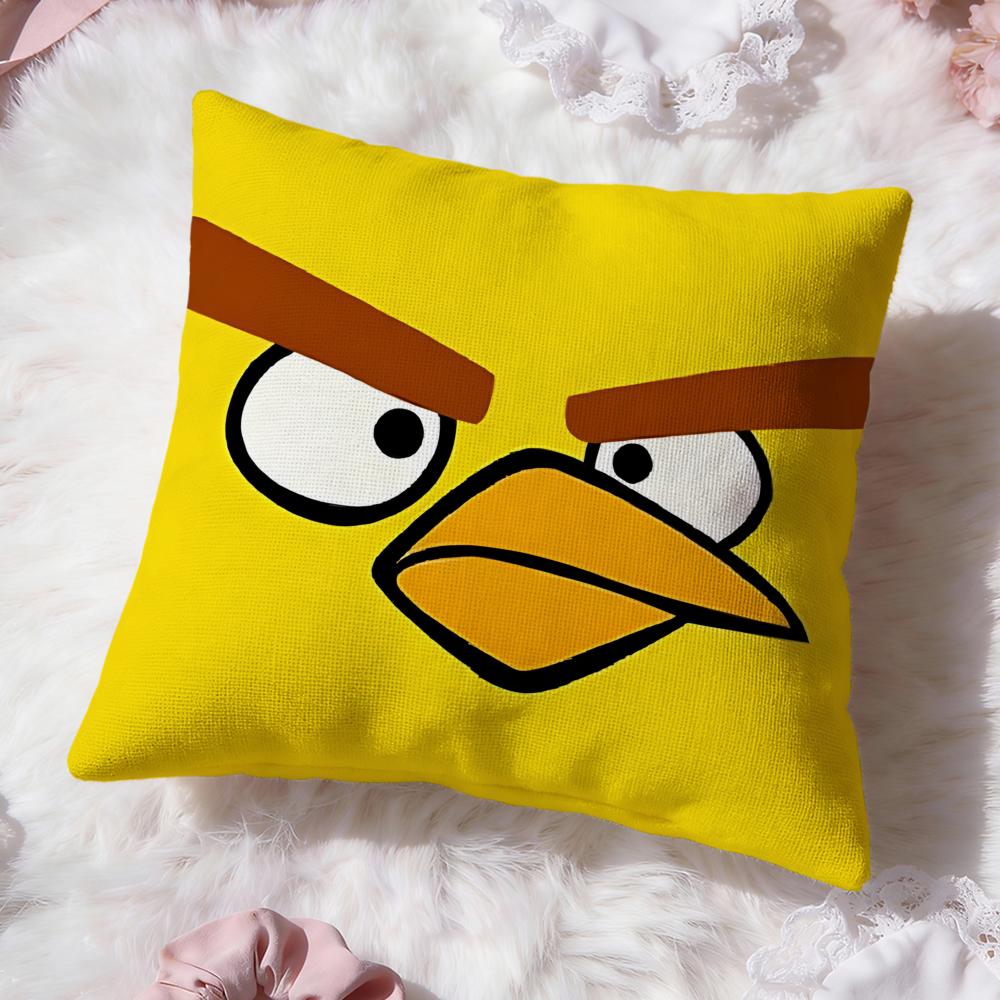 Cute Cartoon A-Angry Birds Cushion Cover Premium Comfort Reversible Pillow Cove -Two In One Design For Any Room & Car Interior
