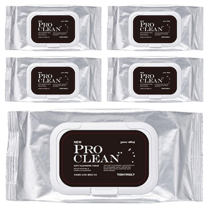 Tony Moly Pro Clean Soft Cleansing Tissues, 50 wipes, 5 pcs