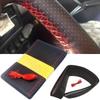 Microfiber Leather Auto Steering Wheel Protector Hand-Stitched Steering Wheel Cover  Most Vehicles