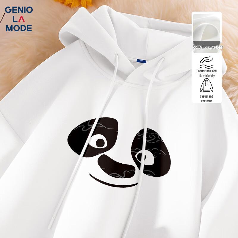 GENIOLAMODE Herren Kapuzenpullover mit lächelnder A-Bao-Grafik