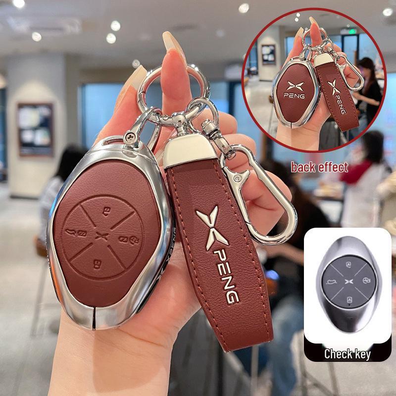 Xiaopeng Key Case for P7/P7i/P5/G6/G3/G3i/G9 Models - Metal Shell, Unisex