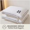 Cervical Spine Protection Pillow with Embroidered Pure Cotton Pillow Core