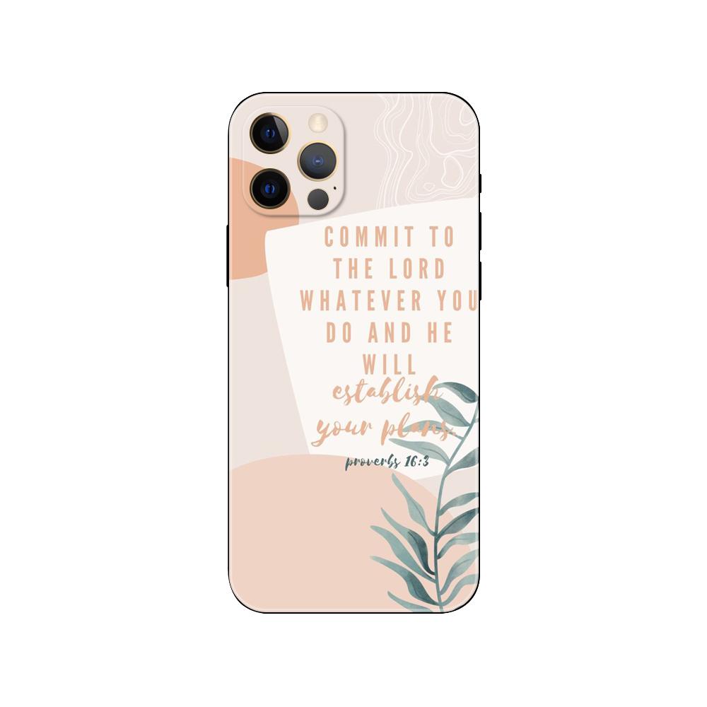 Pouzdro na telefon s biblickým citátem pro iphone 14 5s 2020se 6 6s 7 8 plus x 10 XR XS 11 12 13 mini pro MAX černé tpu zadní kryt