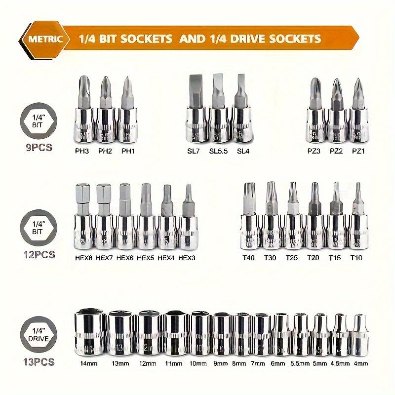 46-piece Socket Wrench Set Automobile and Motorcycle Set Household Hardware Combination Toolbox