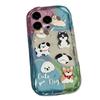 Color Block Puppy Case for Apple 15/14/13/12/11/Pro/Promax/XS Max/XR/XS/X