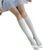 Black & White Women's Pantyhose: Spring/Autumn Thin, Stitching Design, Thigh-High, Over-the-Knee Socks