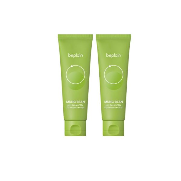

Beplain Mung Bean Weak Acidic Cleansing Foam 80ml x 2ea - Gentle pH Balancing Cleanser