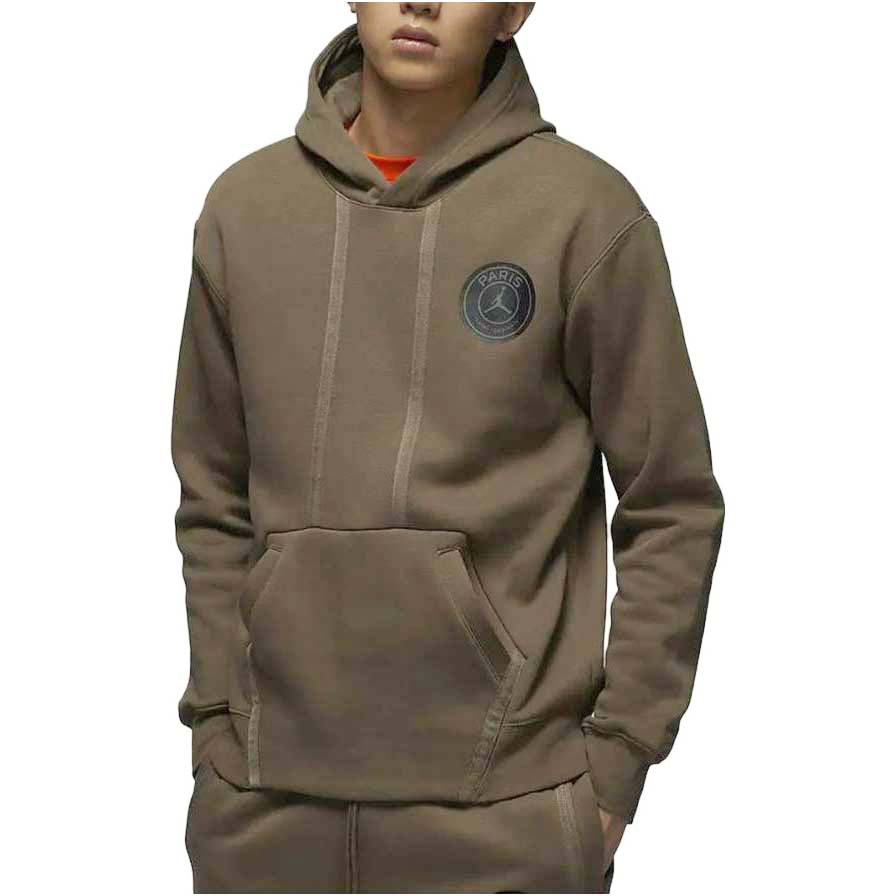 Jordan Men Paris Saint-Germain Logo Hoodie 'Brown' DZ2924-274