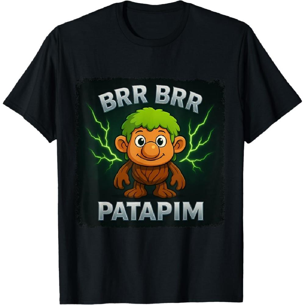 

BRR BRR Patapim - Italian Brainrot Meme T-Shirt(5) XXXXXL чорний
