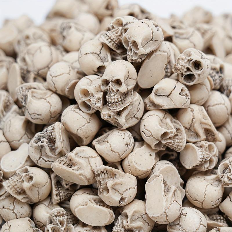 100/200pcs Small Skull Planter Garden Decor Aquarium Decoration Realistic Fish Tank Skeleton Ornament Fish Bowl Bonsai Pot Decor