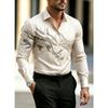 Men's Long Sleeve Shirt Casual All-match Fashion Street Mens Shirt Lapel Single-breasted Long Sleeve Top Men's Clothing