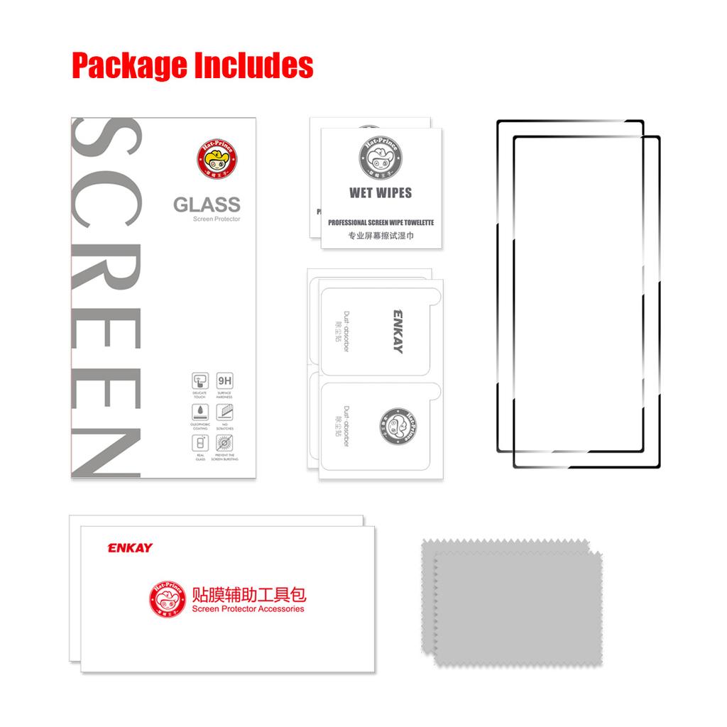 For Samsung Galaxy Z Fold7 5G 2Pcs Screen Protector 9H Silk Printing 0.26mm Tempered Glass