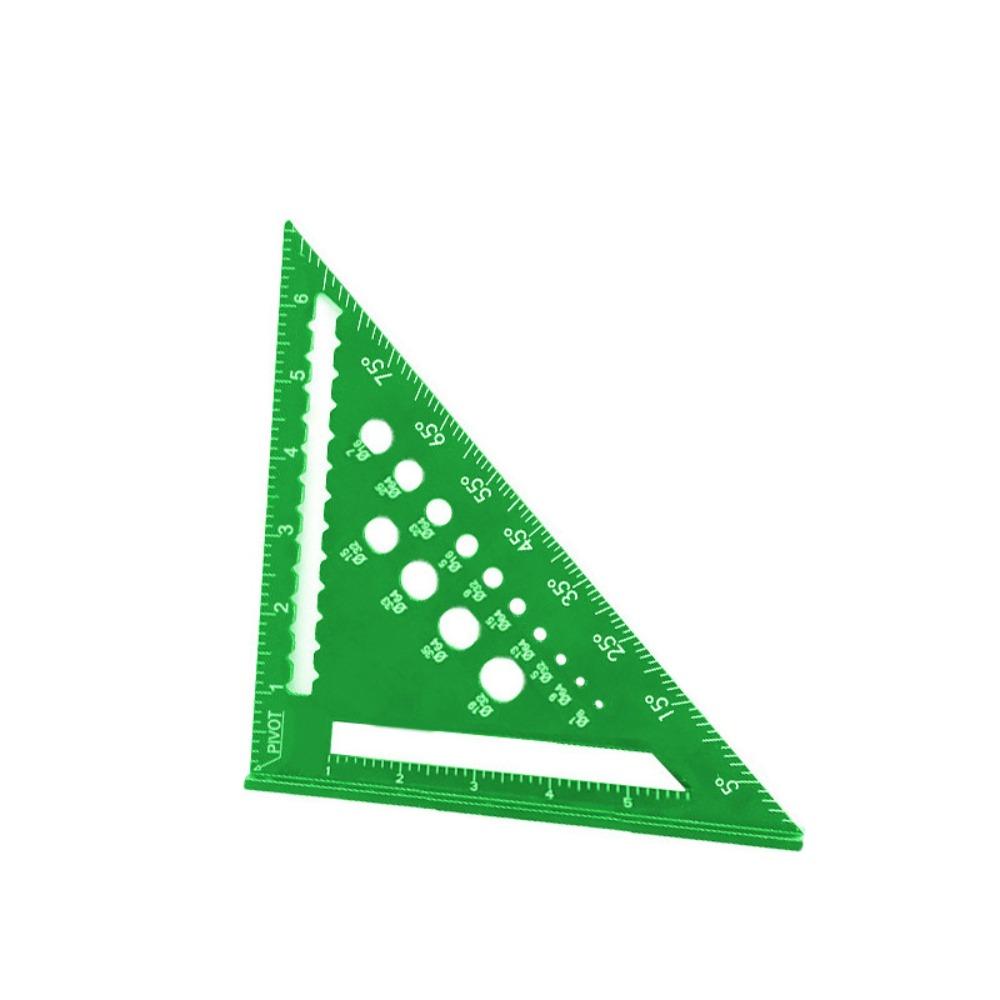 Portable 7inch Triangle Ruler Aluminum High Precision Woodworking Square Multifunctional Wear Resistant Angler Scriber
