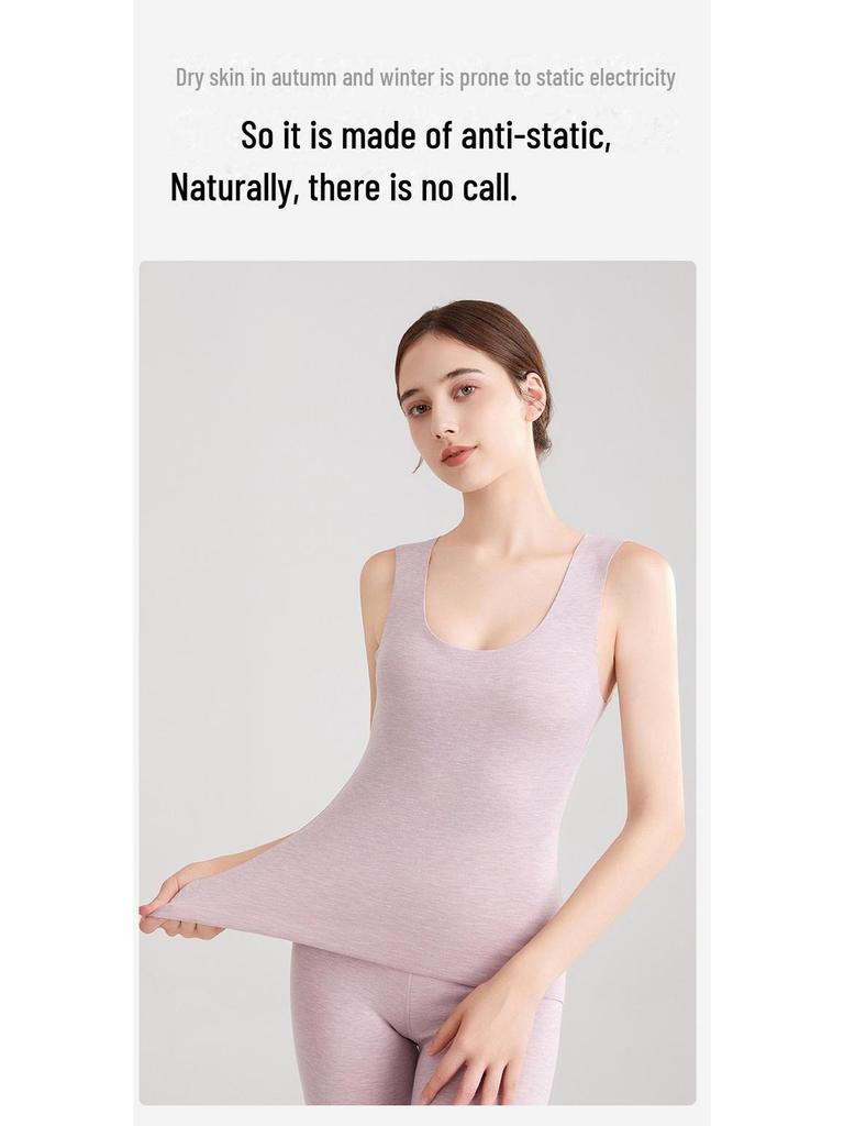 [Class A] Women's German Velvet Warm Vest - 7A Antibacterial Cashmere Silk, Thickened Base Layer