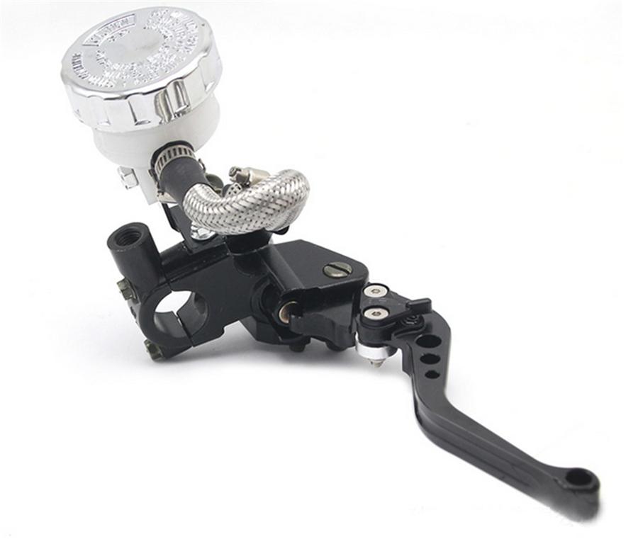 Motorcycle 7/8" 22mm Handlebar Clutch Brake Levers Master Cylinder Reservoir Set