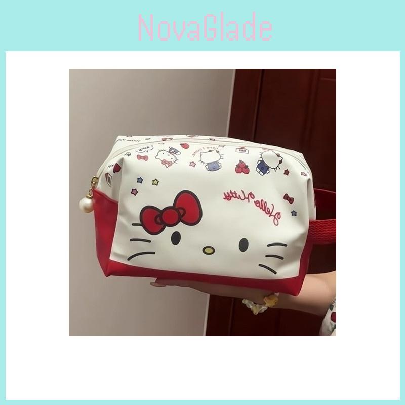 Trousse de Maquillage Hello Kitty Pour Filles Grande Capacité Organisateur de Toilette de Voyage Matériau PU Imperméable