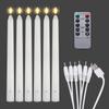 Rechargeable 10" Tall LED & Flameless Taper Candles with Remote Control for Weddings Diwali Easter Halloween Made of Plastic