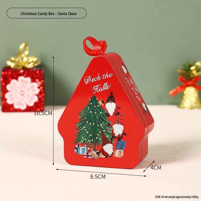 Christmas Gingerbread Man & Santa Claus Tin Cookie and Candy Storage Box