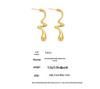 Qiong Yao 18K Gold-Plated Irregular Water Drop Earrings - Non-Fading, European & American Style Fashion Accessories.
