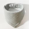 Solid Color Four-Layer Gauze Baby Bib Triangle Scarf with Snap Closure