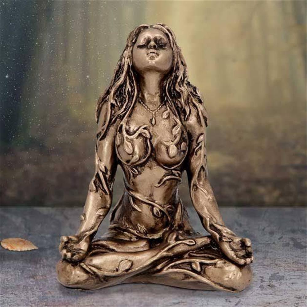 Mother Earth Statue Gaia Goddess Resin Sculpture Crafts Garden Ornaments Gifts Home Desktop Decoration