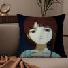 Serial Experiments Lain Anime Movie Pillow Case Silky Elegant Comfort Sofa Bed Invisible Zipper