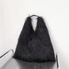 Luxuriöse Flauschige Plüsch Damen Umhängetasche Weiche Kunstpelz Taschen für Damen Übergröße Handtasche Winter Puffy Hobo Designer Shopper Tragetasche