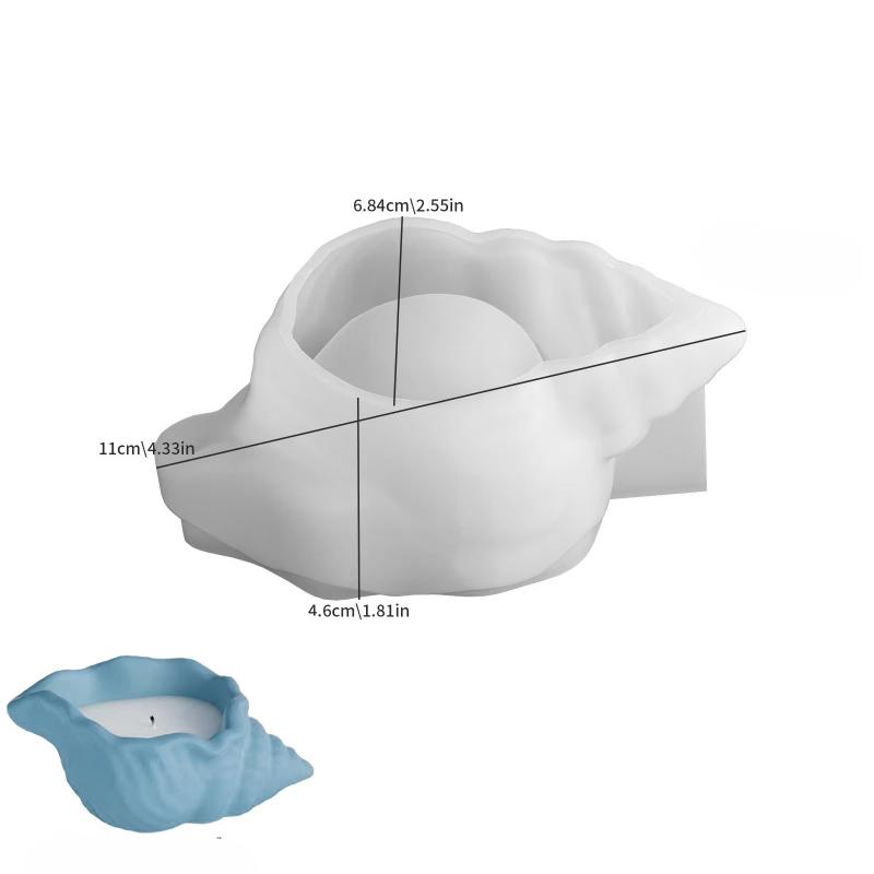 2pcs Conch Shell Resin Mold Conch Jewelry Silicone Mold Epoxy Resin Casting Mold For Diy Crafts Ornaments DIY Handmade Candles
