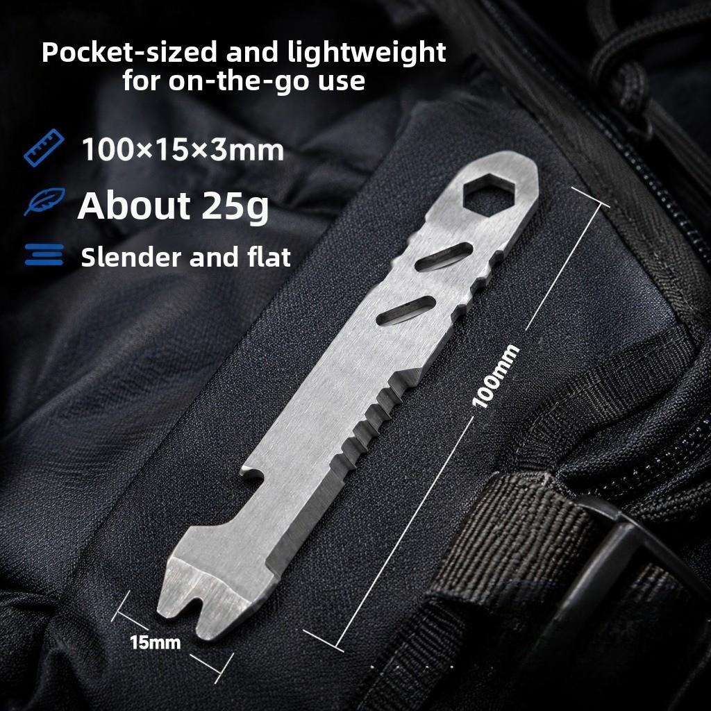 Multifunctional Pry Bar Fire Starter 2 in 1 Survival Tool Outdoor EDC Camping Gear with Striker