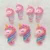 10Pcs Cute Cartoon Shiny Unicorn Flat Back Scrapbook Figurine DIY Bow Decor Accessories Crafts