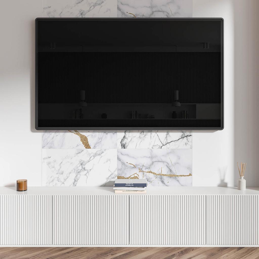 Self-adhesive Vinyl Panel with Print for Bathroom 120x60 cm Marble Patterns with Veins