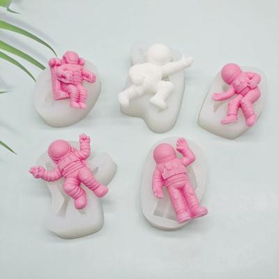 Candela Astronauta Nave Spaziale 3D Ornamento Decorativo Stampo in Silicone Adatto per Epoxy Artigianato Fai-da-te Creazione di Gioielli Decorazioni per la Casa