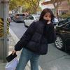 Women Thicken Warm Jacket Loose Coats Solid Color Cotton Clothes Corduroy Fashion Stand Collar Short Coats