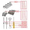 12/20/40pcs tap die set M3-M12, tool combination for manual internal and external thread tapping, thread repair drilling