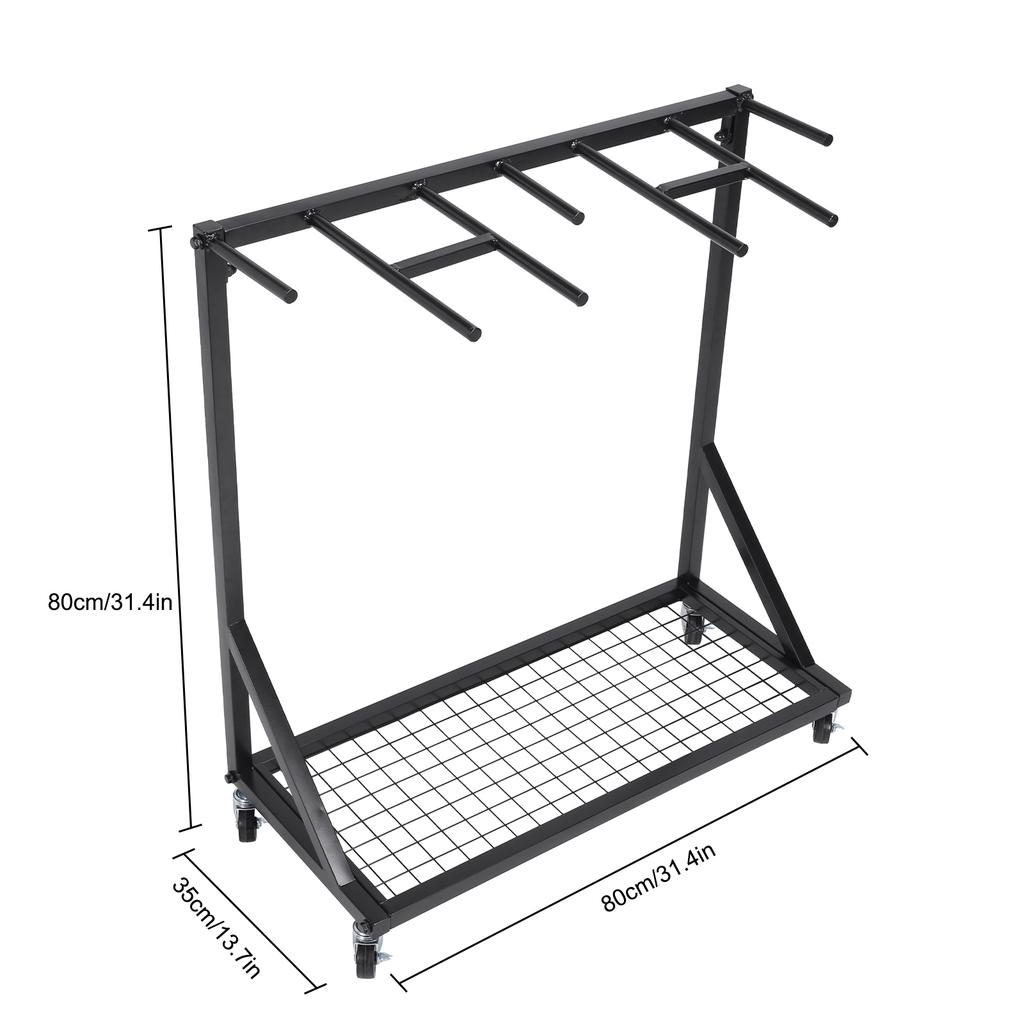 Nowy Stojak do Przechowywania Rakiet Tenisowych z Kółkami Obrotowymi 360° Materiał Żelazny Stojak do Przechowywania Rakiet Tenisowych Łatwy w Montażu Łatwy do Czyszczenia