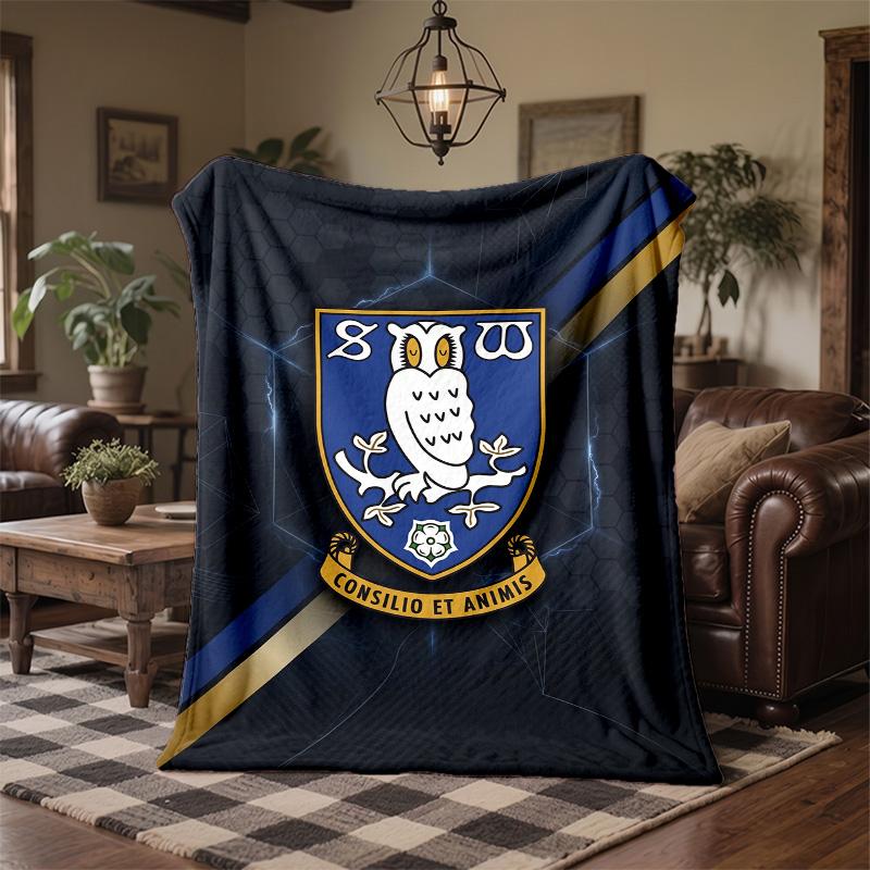 Sheffield Wednesday Theme Fleece Blanket Cozy Soft Plush Blanket For Bedroom Couch Travel