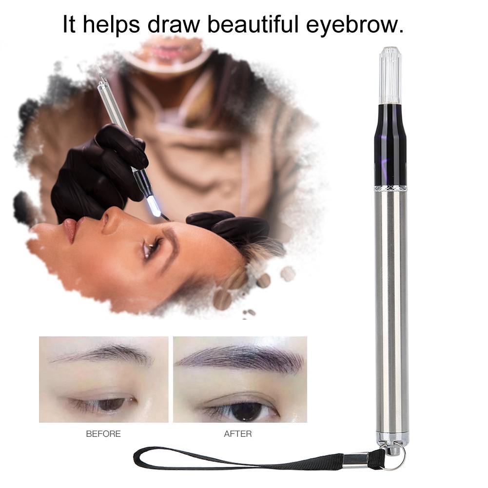 Eyebrow Tattoo Pen Manual Permanent Makeup Microblading Pen With LED Light