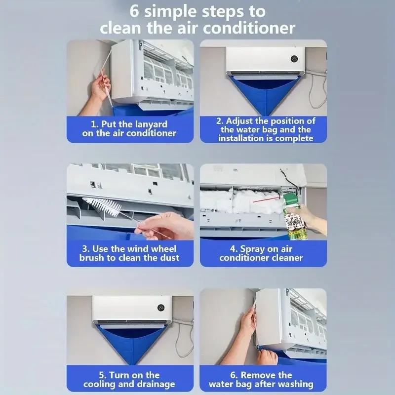 Air Conditioner Cleaning Bag Waterproof Drain for Washing Conditioning Water drain-pipe Ac Cleaning Kit Aircon Cleaner