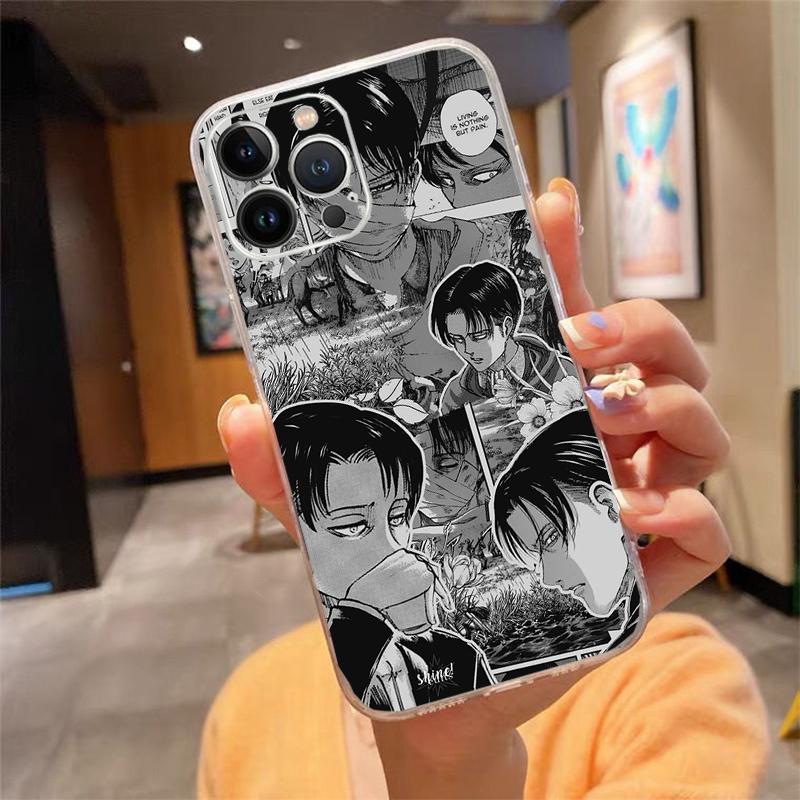 Phone Case For iphone 17 Pro Max Air 16 15 14 13 Pro Max 15 16 Pro 15Plus Levi Ackerman Shingeki no Kyojin Anime