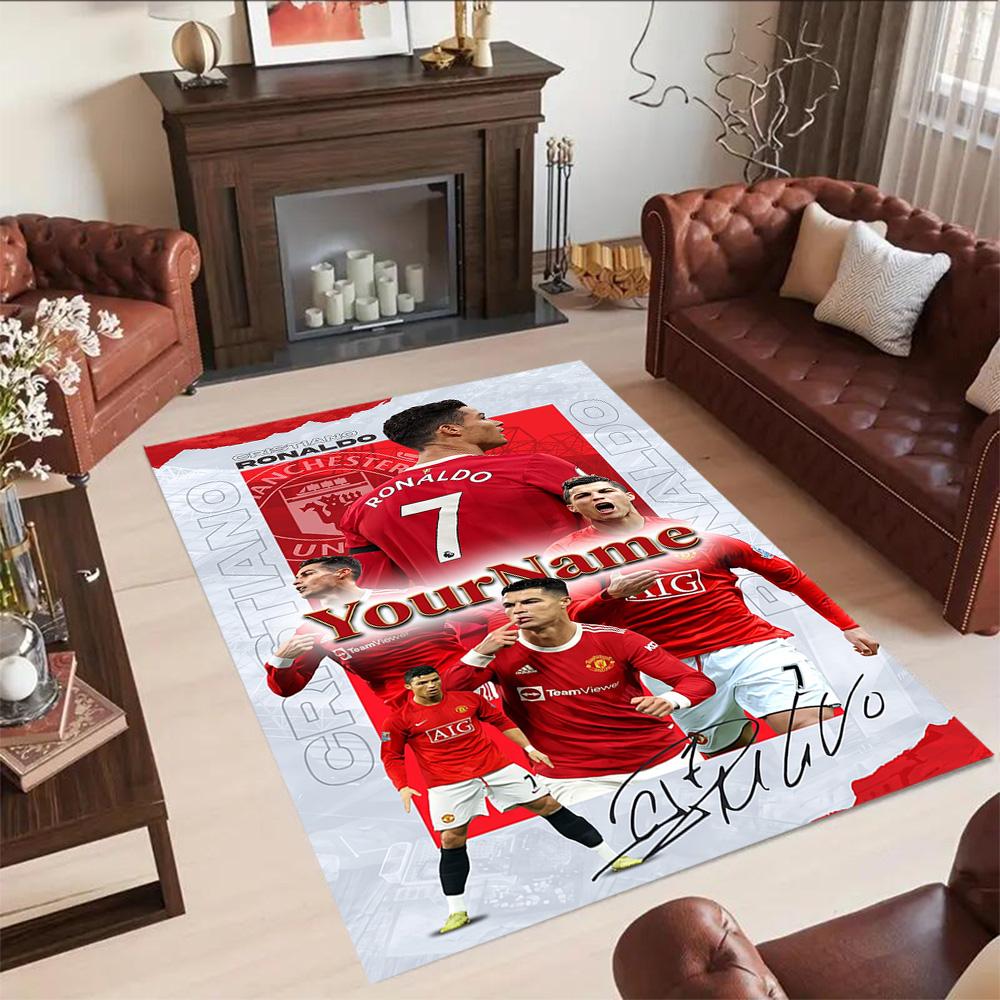 Cristiano Ronaldo 5 Customized Name Carpet Design for Dining Room Decorate Room Kitchen Living Rooms Antislip Carpet Office Home Decor