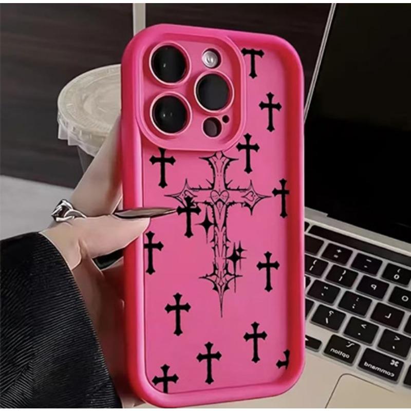 Shockproof Soft Silicone Cross Design Phone Case For Apple Iphone Multiple Models