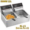 Friteuse Commerciale, Double Cuves, Capacité 6L x 2, Type A (12L), Double Cuves