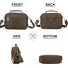 CONTACT'S Men Sling Shoulder Bags Genuine Leather Crossbody Bags Vintage Messenger Bags Men's Bags Handbags